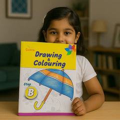 Swera Drawing & Colouring Book – Step B (For Kids Age 3+)