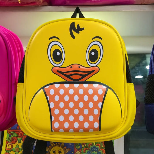 Duck Cartoon School Backpack – Cute Yellow Kids School Bag for Nursery & Primary