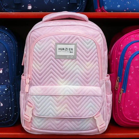 HUAZIEN Pink School Backpack – Lightweight & Spacious Bag for Girls