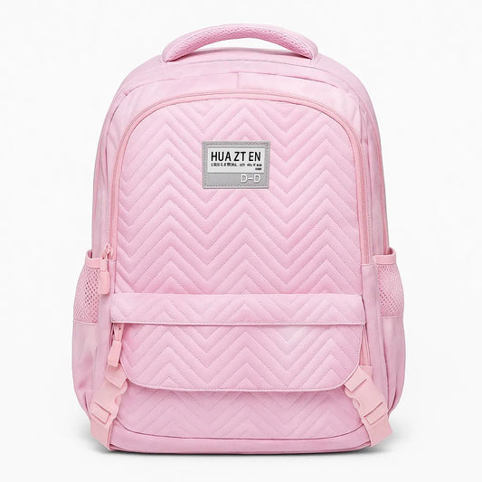 HUAZIEN Pink School Backpack – Lightweight & Spacious Bag for Girls