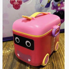 Portable Baby Milk Powder Storage Box with Spoon – Pink | Food Grade Container for Formula & Snacks