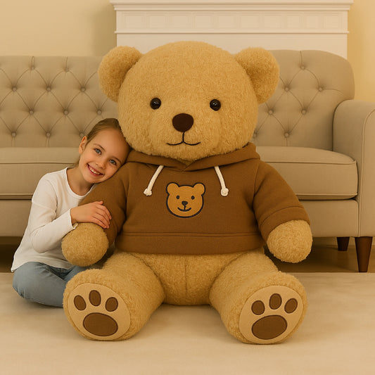 Large Hoodie Teddy Bear Plush Toy – 40 to 60 cm Soft Stuffed Gift