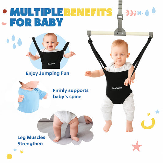 CareWorld Baby Door Jumper – Adjustable Bouncer Swing for Active Play & Muscle Development