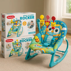 Fitababy Infant-to-Toddler Rocker Chair – Baby Rocker Seat with Toy Bar & Safety Belt
