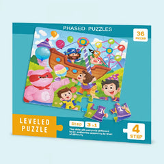 36 Pcs Jigsaw Puzzle for Kids – Educational Cartoon Puzzle Game (Ages 3+)