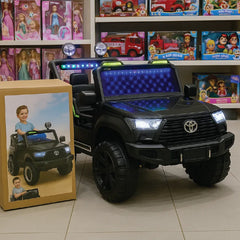 Kids Toyota Prado Electric Ride-On Car – 12V Battery Powered with Remote, Music & LED Lights