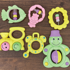 Lovely Angel Baby Rattle Toy Set – 6-Piece Colorful Teething & Sound Toy Collection
