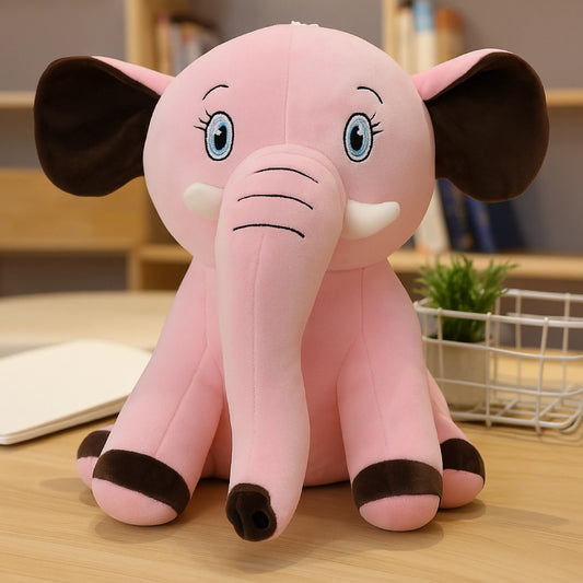Cute Pink Elephant Plush Toy with Big Ears (30–40 cm) – Soft & Cuddly Gift