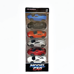 Die-Cast Model Car Set – Pack of 6 Mini Alloy Cars (1:50 Scale, Multi-Color)