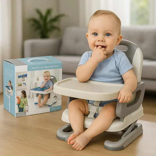 Health Care Booster Seat – Portable Baby Feeding Chair with Tray Safety Belt