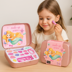 2-in-1 Princess Makeup Series Play Set for Girls – Pretend Beauty Kit with Accessories (Safe & Non-Toxic)