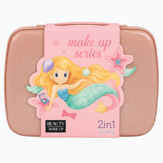 2-in-1 Princess Makeup Series Play Set for Girls – Pretend Beauty Kit with Accessories (Safe & Non-Toxic)