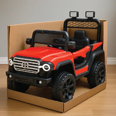 Kids Toyota Jeep Style Electric Ride-On Car – 12V Battery Powered with Remote, LED Lights & Music