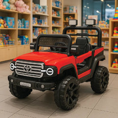 Kids Toyota Jeep Style Electric Ride-On Car – 12V Battery Powered with Remote, LED Lights & Music