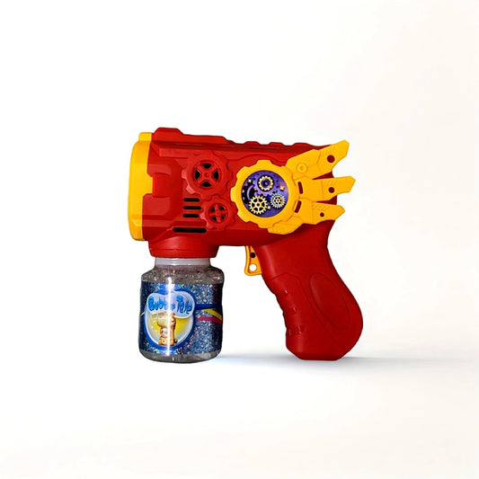 Electric Bubble Gun Toy – Colorful LED Bubble Blower Machine for Kids (Blue & Red)
