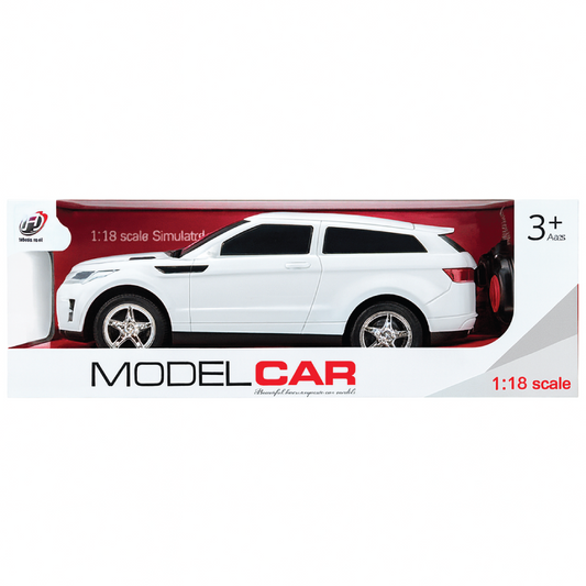 1:18 Scale White Model Car – Die-Cast Simulation Toy Vehicle for Kids (3+ Years)