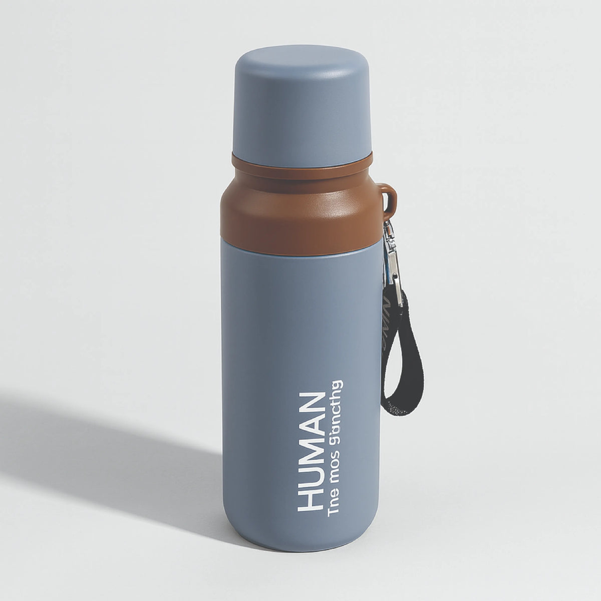 Premium Vacuum Flask Bottle – Hot &  Cold Stainless Steel Thermos with Travel Strap (Purple, Black, Blue)