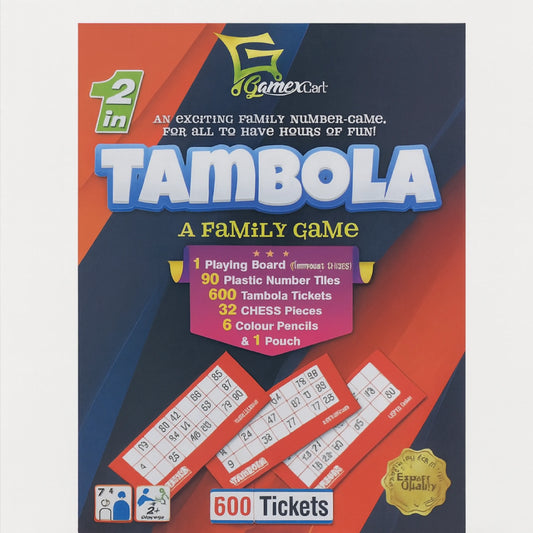 Tambola & Chess Combo – Family Board Game Set with Tickets, Coins, and Accessories