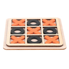 Wooden Tic Tac Toe Game – Classic XO Puzzle Board for Kids & Family
