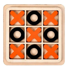 Wooden Tic Tac Toe Game – Classic XO Puzzle Board for Kids & Family