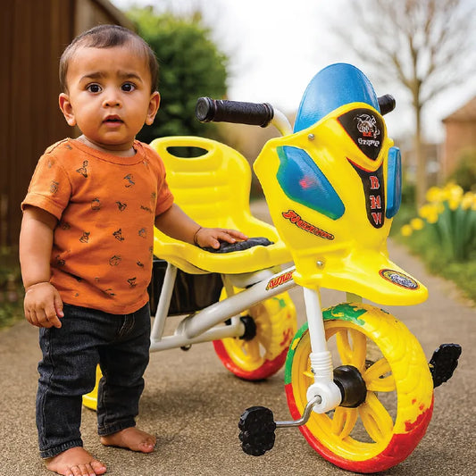 Kids Sporty Tricycle with Sturdy Design & Colorful Wheels