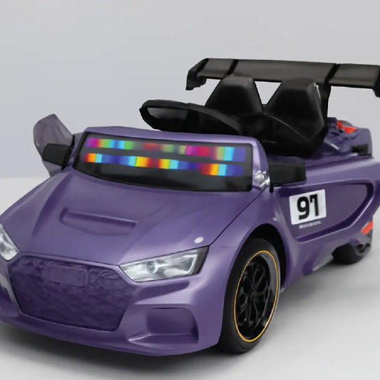 Kids Sports Convertible Electric Ride-On Car – 12V Battery Powered with Remote, LED Lights &amp; Music