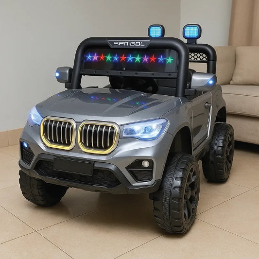 Kids BMW Style Electric Ride-On Jeep – 12V Battery Powered with Remote, LED Lights &amp; Music