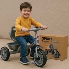 Durable Sport Tricycle for Toddlers – Grey Edition
