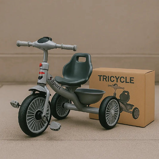 Durable Sport Tricycle for Toddlers – Grey Edition