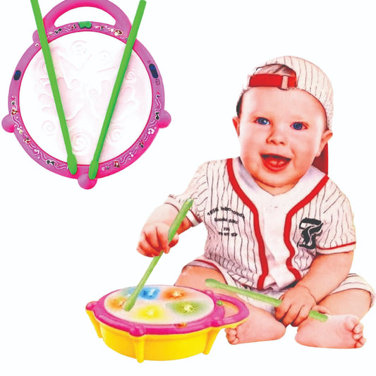 Flash Drum Musical Toy for Kids – Colorful Light & Sound Baby Drum Set (Age 2+)