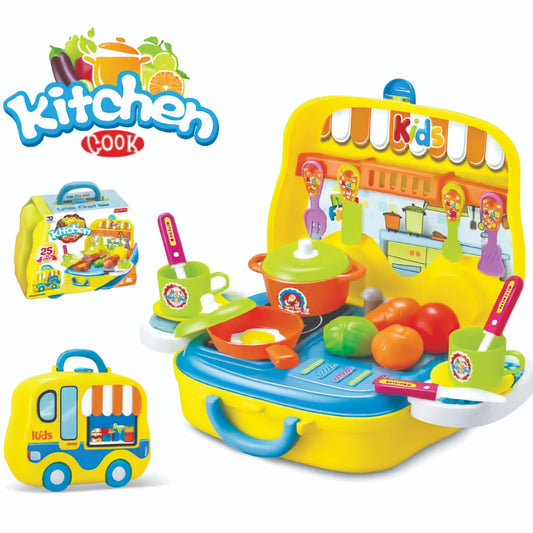 Toyser Little Chef Kitchen Set – Pretend Play Cooking Toy with Utensils & Food for Kids (Age 3+)
