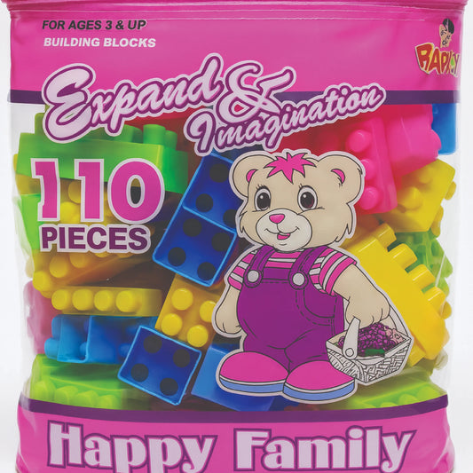 110 Pcs Building Blocks Set – Educational Construction Toy for Kids Creativity & Imagination (Age 3+)