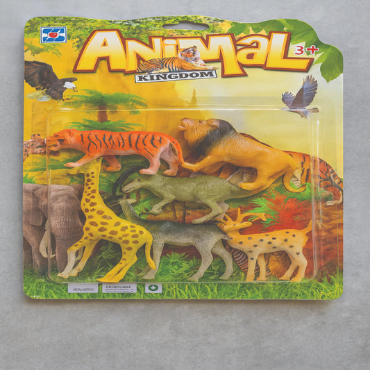 Animal Kingdom Wild Animal Toy Set – Jungle Safari Figures for Kids Learning & Play (Age 3+)