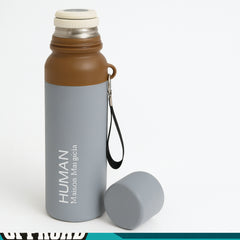 Premium Vacuum Flask Bottle – Hot &  Cold Stainless Steel Thermos with Travel Strap (Purple, Black, Blue)