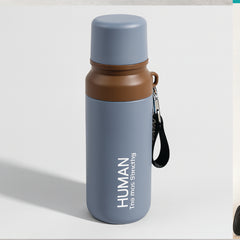 Premium Vacuum Flask Bottle – Hot &  Cold Stainless Steel Thermos with Travel Strap (Purple, Black, Blue)