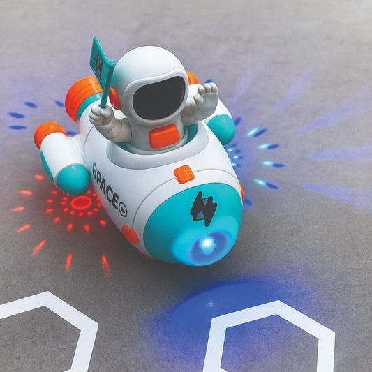 Space Astronaut Rocket Toy – Musical Light-Up Spacecraft for Kids (Age 3+)