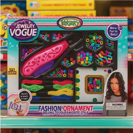 Fashion Jewelry Beads Making Set – DIY Bracelet & Necklace Craft Kit for Kids (Age 6+)