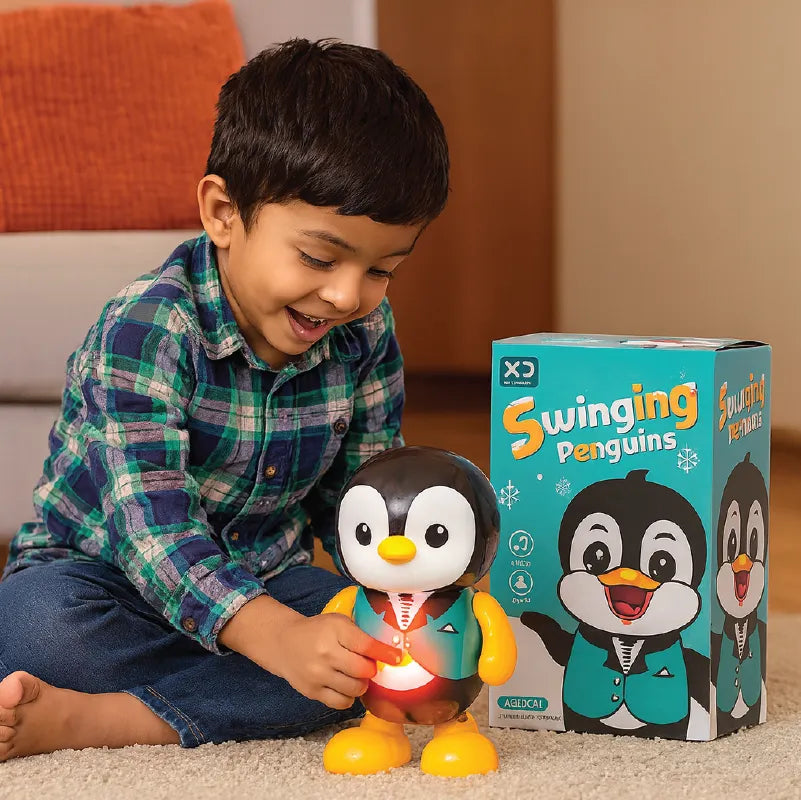 Swinging Penguin Toy for Kids – Musical Dancing Penguin with Lights & Sounds (Age 3+)