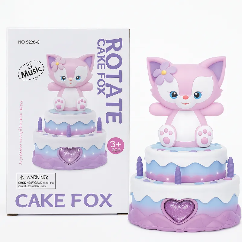 Rotate Cake Fox – Musical Rotating Cake Toy with Cute Fox Design (3+ Ages)