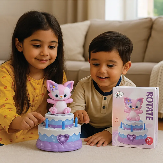 Rotate Cake Fox – Musical Rotating Cake Toy with Cute Fox Design (3+ Ages)