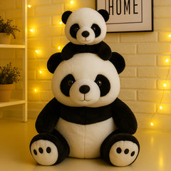 Giant Panda Plush Toy with Baby Panda (70–90 cm) – Soft & Cuddly Stuffed Animal Set
