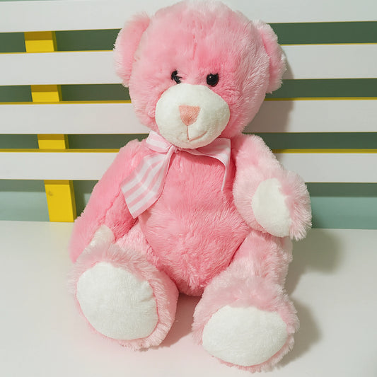 Pink Teddy Bear with Bow Tie (50–70 cm) – Soft Plush Gift Toy