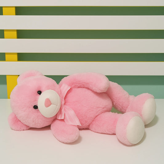 Pink Teddy Bear with Bow Tie (50–70 cm) – Soft Plush Gift Toy