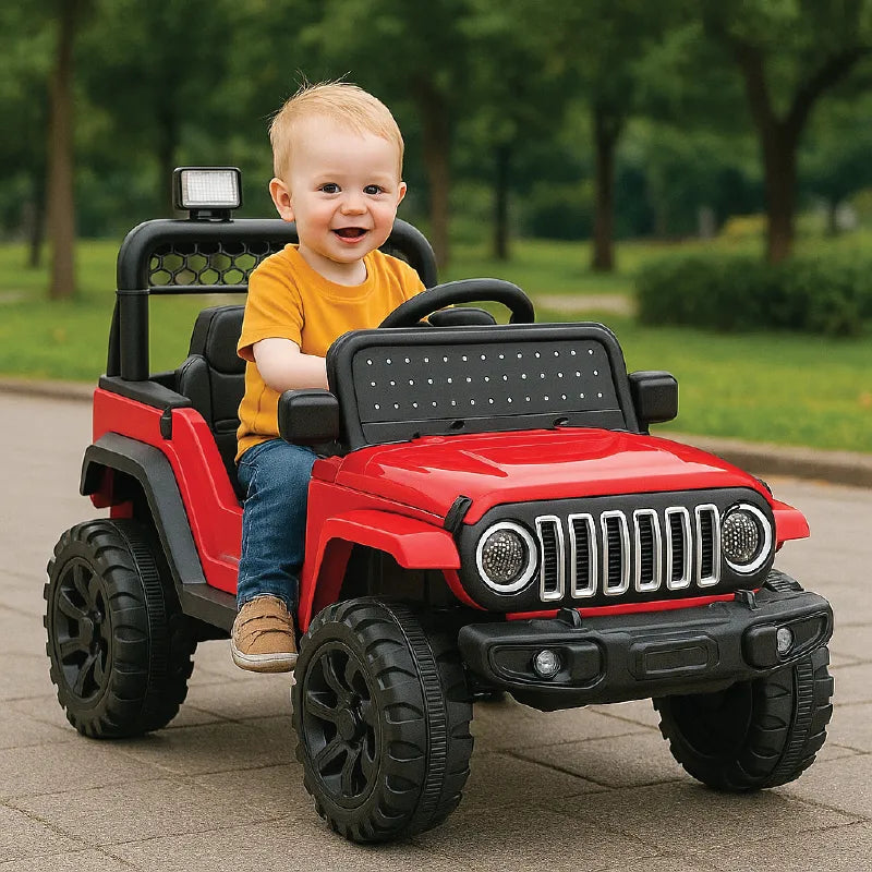 Kids Jeep SUV Electric Ride-On Car – 12V Battery Powered with Remote, Music & LED Lights