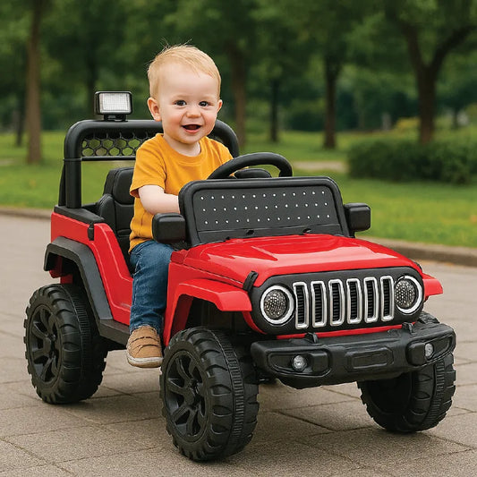 Kids Jeep SUV Electric Ride-On Car – 12V Battery Powered with Remote, Music & LED Lights