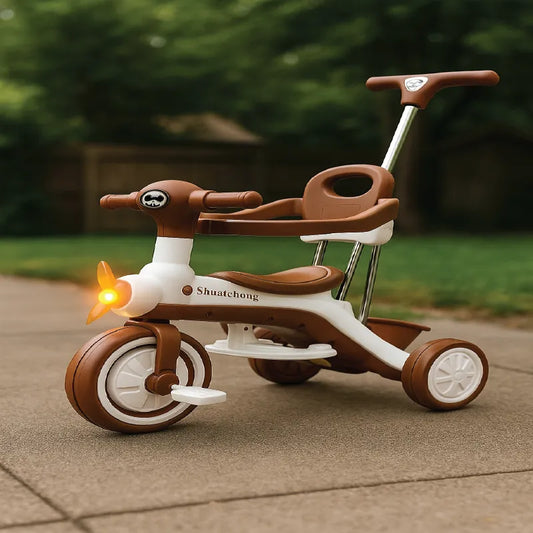 Shuaimichong Premium Baby Tricycle with Push Handle & Safety Guard