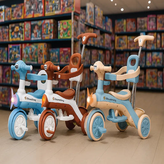 Shuaimichong Premium Baby Tricycle with Push Handle & Safety Guard
