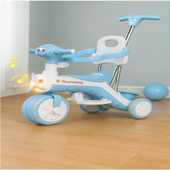 Shuaimichong Premium Baby Tricycle with Push Handle & Safety Guard