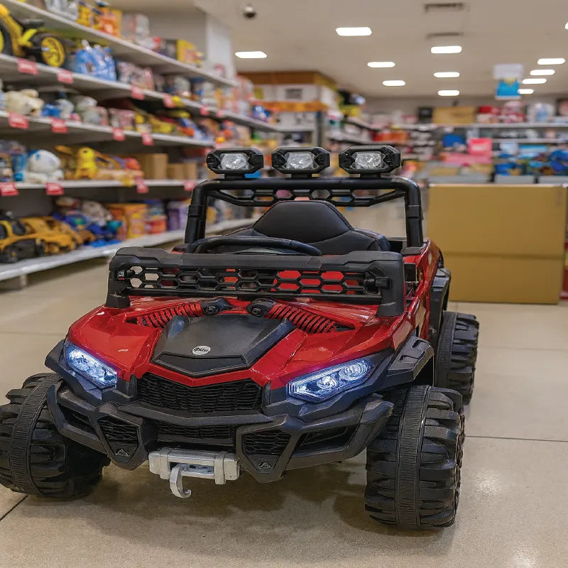Kids Off-Road Jeep Electric Ride-On Car – 12V Battery Powered with Remote, LED Lights & Big Wheels