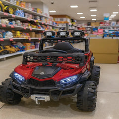 Kids Off-Road Jeep Electric Ride-On Car – 12V Battery Powered with Remote, LED Lights & Big Wheels
